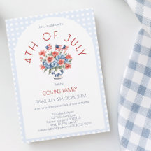 Red White och Blue Flagga 4:e juli, sommaren Party