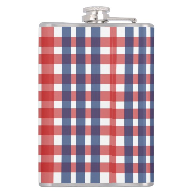Red White och Blue Gingham Play Fickplunta (Baksidan)