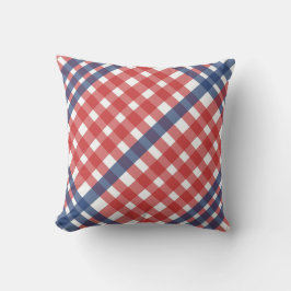 Red White och Blue Gingham Play Kudde
