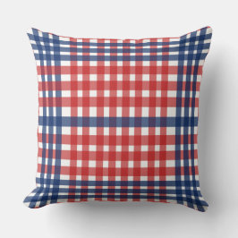 Red White och Blue Gingham Play Kudde