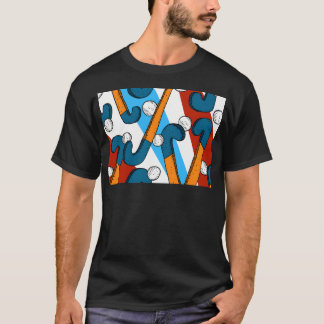 Red White och Blue Golv Hockey. Idrott. T Shirt