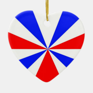 Red White och Blue Heart Ornament