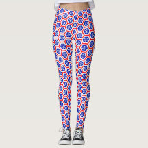Red White och Blue hexagon mönster