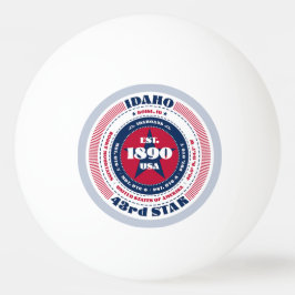 Red, White och Blue Idaho Circle Pingisboll