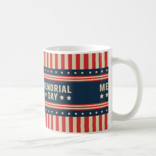 Red, White och Blue Memorial Day Spirit Kaffemugg