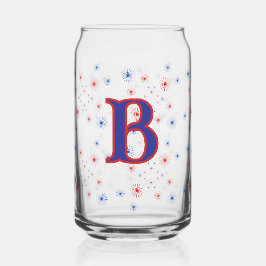 Red White och Blue Monogram Fireworks