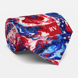 Red White och Blue Monogrammed Slips