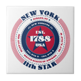 Red, White och Blue New York Ceramic Tile Kakelplatta
