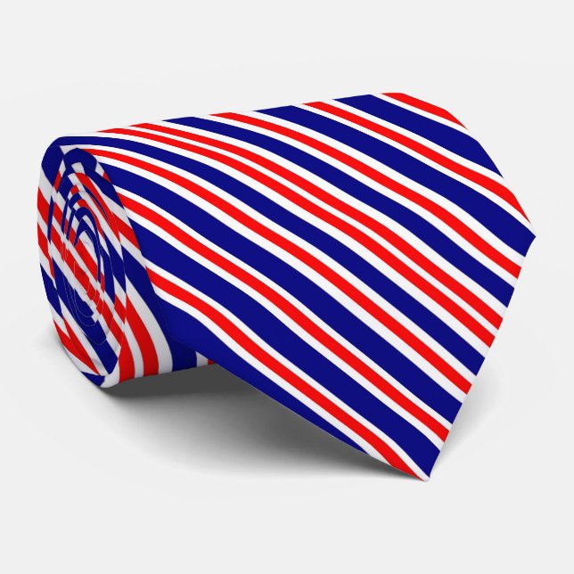 Red White och Blue Patriotic American Neck Tie Slips (Rullad)