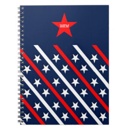 "Red, white och blue patriotic Anteckningsbok
