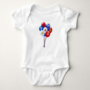 Red White och Blue Patriotic Balloons Cute T Shirt