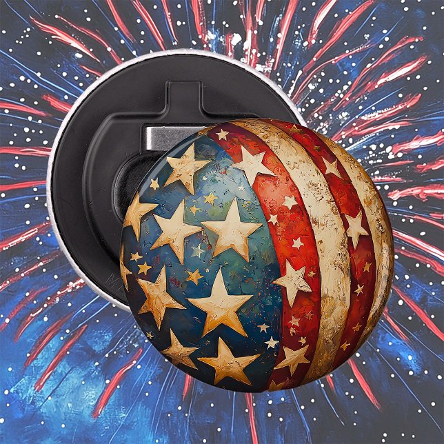 Red White och Blue Patriotic Flasköppnare (Skapare uppladdad)