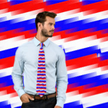 Red, White och Blue Pixel Tie