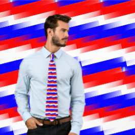 Red, White och Blue Pixel Tie Slips