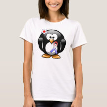 Red, White och Blue Ribbon Penguin