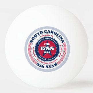 Red, White och Blue South Carolina Circle Pingisboll