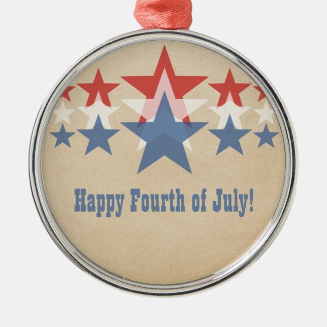 Red, White och Blue Star Cascade Ornament (Framsidan)