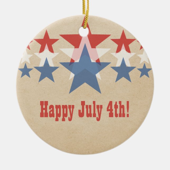 Red, White och Blue Star Cascade Ornament (Framsidan)