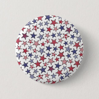 Red White och Blue Stars America Patriotic Knapp