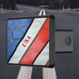Red White och Blue Stars och stripes American Flag Dragkroksskydd