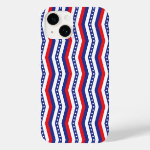 Red White och Blue Stars och stripes Chevron