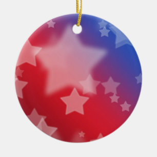 Red White och Blue Stars Ornament
