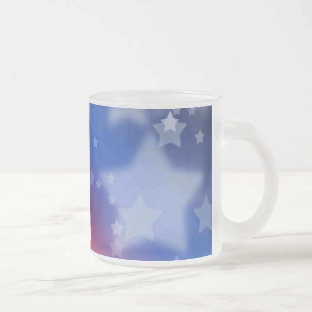 Red White och Blue Stars Patriotic Frosted Mugg (Höger)