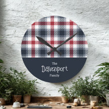 Red White och Blue Tartan Family Namn