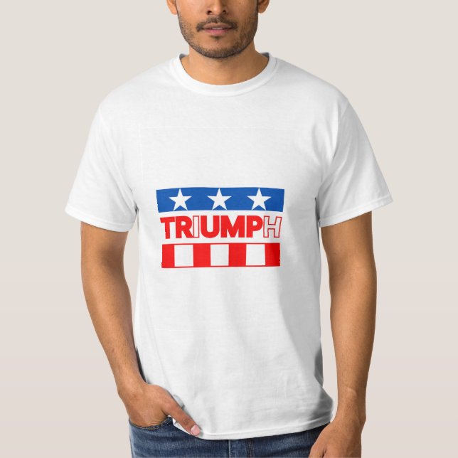 Red White och Blue TRIUMPH TT T Shirt (Framsida)