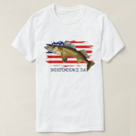 Red, White och Blue Walleye Pike  T Shirt