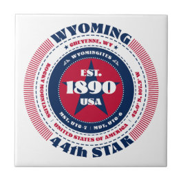 Red, White och Blue Wyoming Ceramic Tile Kakelplatta