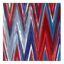 Red White och Blue Zigzag