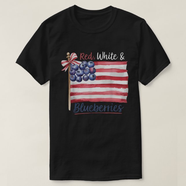 Red White och Bluebär Flagga Tee (Design framsida)
