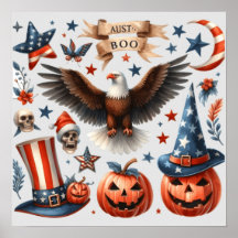 Red, White och Boo!: En patriotisk Halloween-desig
