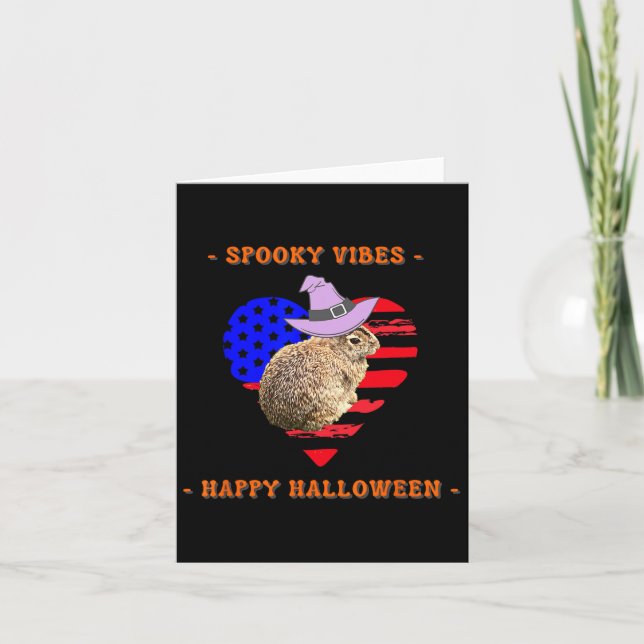Red White och Boo Funny Halloween Outfit Costumes Kort (Framsida)