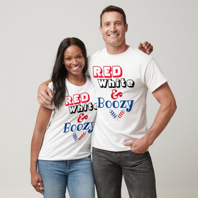 Red White och Boozy Unisex T Shirt (Unisex)