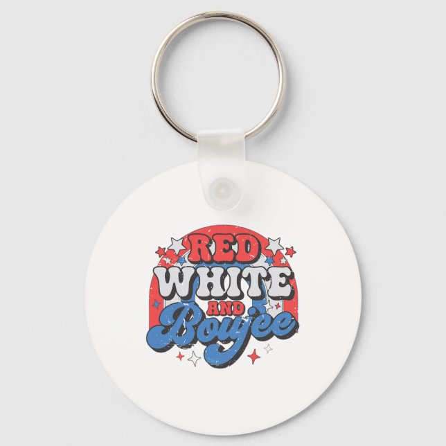 Red White och Boujee 4 juli Independence day Nyckelring (Framsida)