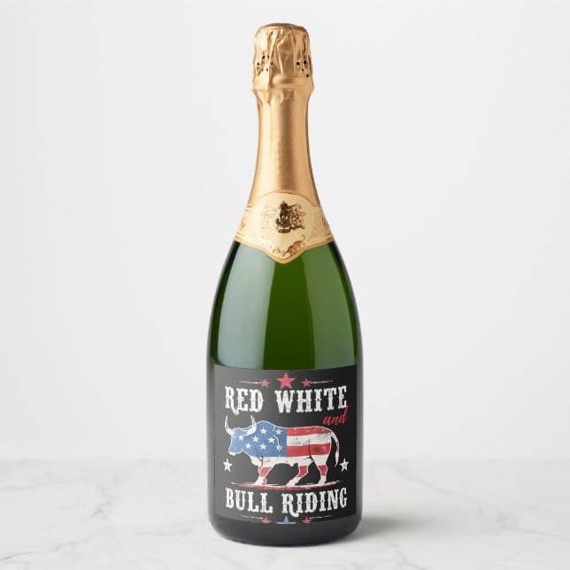 Red White och Bull Riding American Cowboys (Framsida)