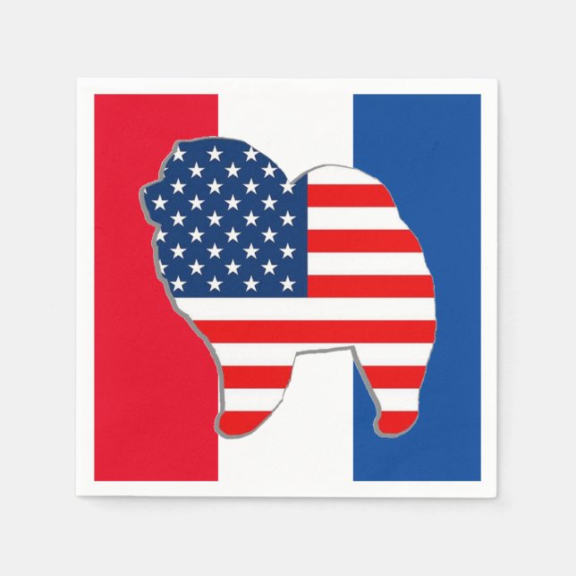 RED WHITE OCH CHOW Napkins Pappersservett (Framsidan)