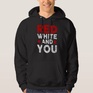 Red White och du Fjärde juli Hoodie