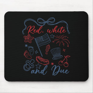 Red White och due 4th of juli Gravid Summer USA Musmatta