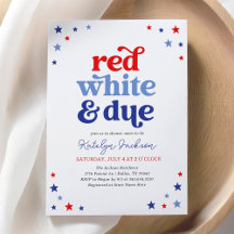 Red White och due 4th of June Baby Shower