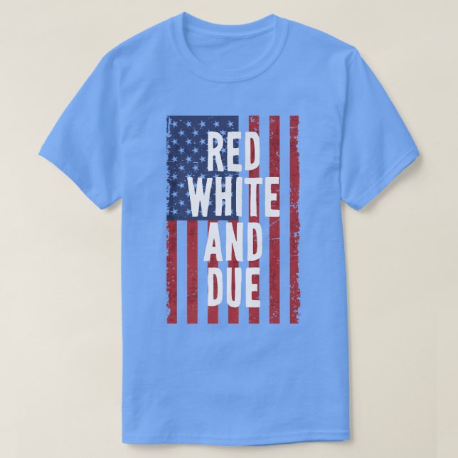 Red White och due Gravid 4:e juli Independen T Shirt (Design framsida)