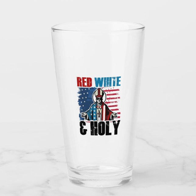 Red White och Heliga Pope Leo XIV, 4 juli Glaskopp (Framsida)