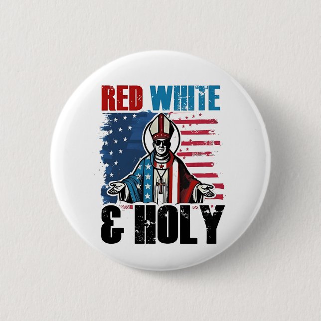 Red White och Heliga Pope Leo XIV, 4 juli Knapp (Framsida)