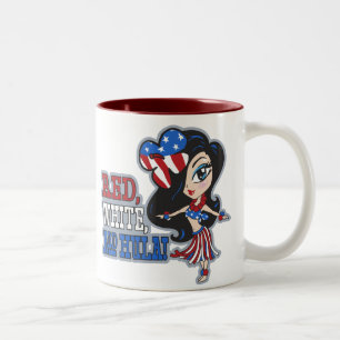 Red, White och Hula Mugg