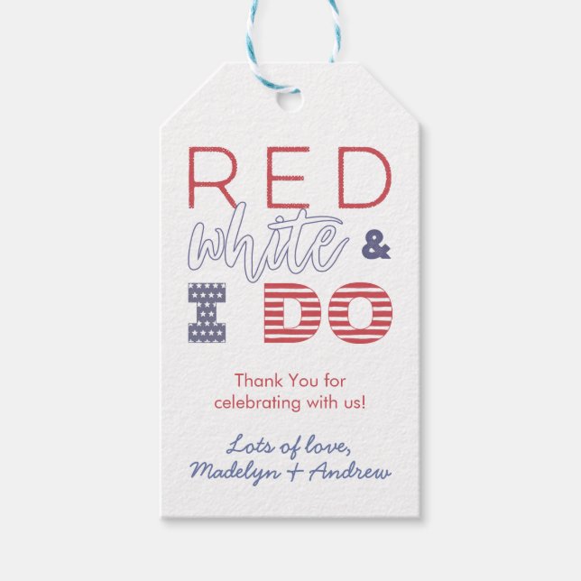 Red White och jag är meded Möhippa för Presentetikett (Framsidan)