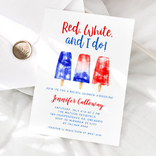 Red White och jag gör 4:e juli-Möhippan Inbjudningar