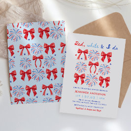 Red White och jag gör 4:e juli-Möhippan Inbjudningar