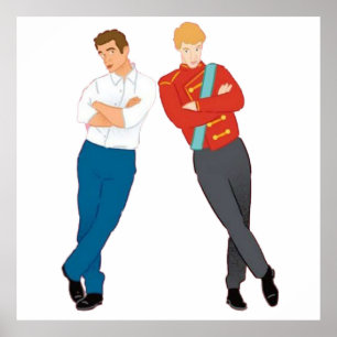 Red White och Royal Blue Bok Art Poster